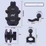 ⁦תושבת טלפון מקצועית לאופנוע ולקטנוע Fivoper Spider-Shock – כולל בולם זעזועים מובנה וערכת חיבור כפולה (לכידון/למראה)⁩ – תמונה ⁦3⁩