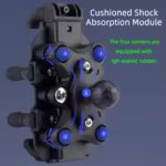 ⁦תושבת טלפון מקצועית לאופנוע ולקטנוע Fivoper Spider-Shock – כולל בולם זעזועים מובנה וערכת חיבור כפולה (לכידון/למראה)⁩ – תמונה ⁦2⁩